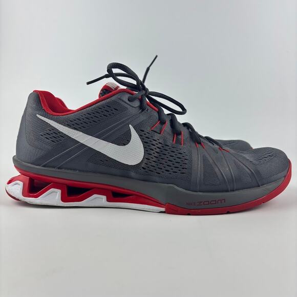 Nike Reax Lightspeed Training Shoes Men's Size 12 Grey / Red 807194-001 - Picture 5 of 12